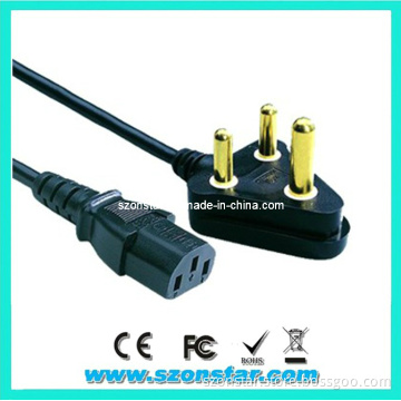 India and South Africa Power Cord Power Cable for Desktop